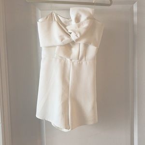 adorable strapless white romper #bachelorette